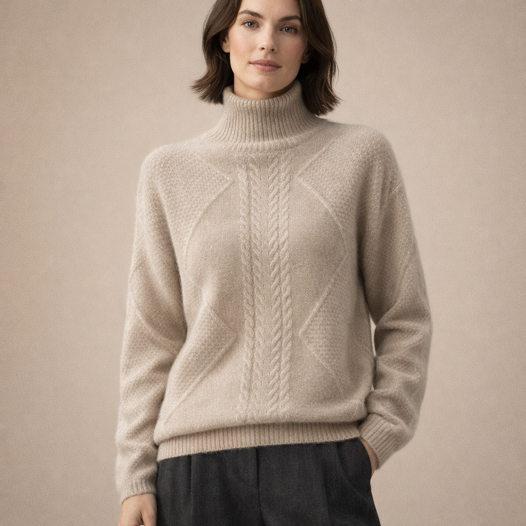 LIDIA | Sweter warkoczowy