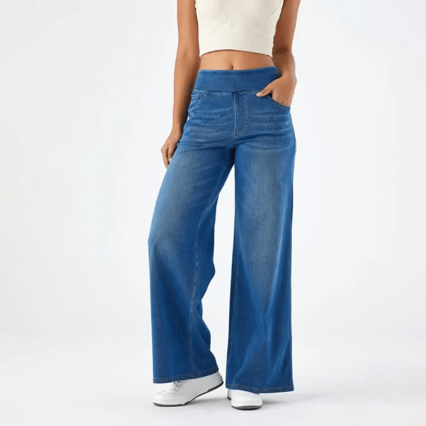 LINDA | Jeansy z wysokim stanem