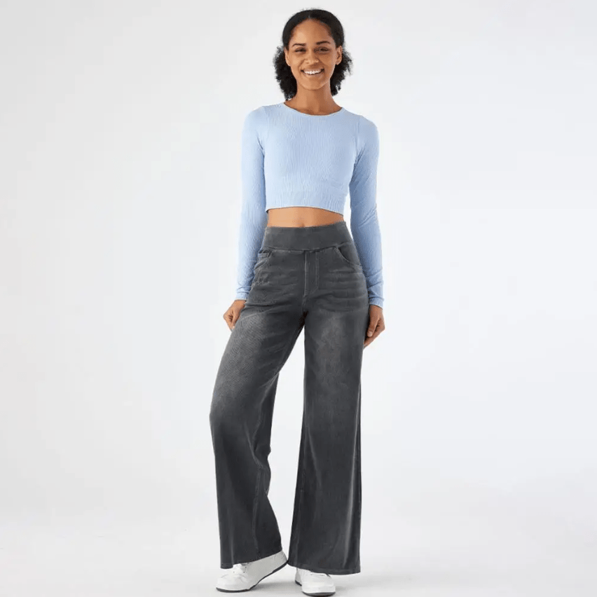 LINDA | Jeansy z wysokim stanem