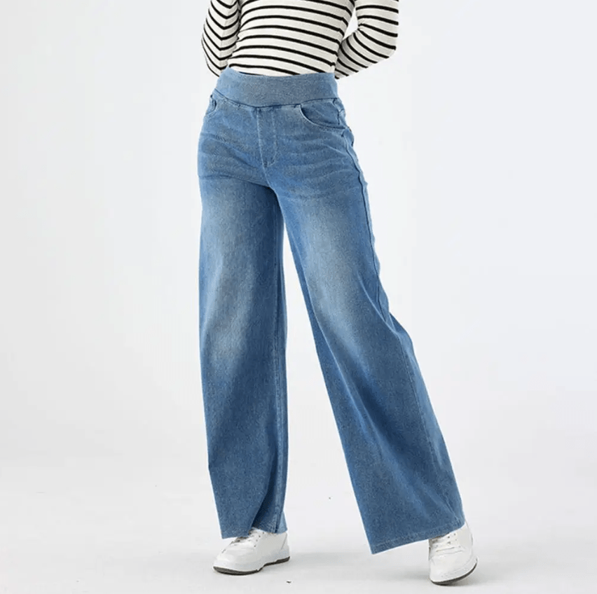 LINDA | Jeansy z wysokim stanem