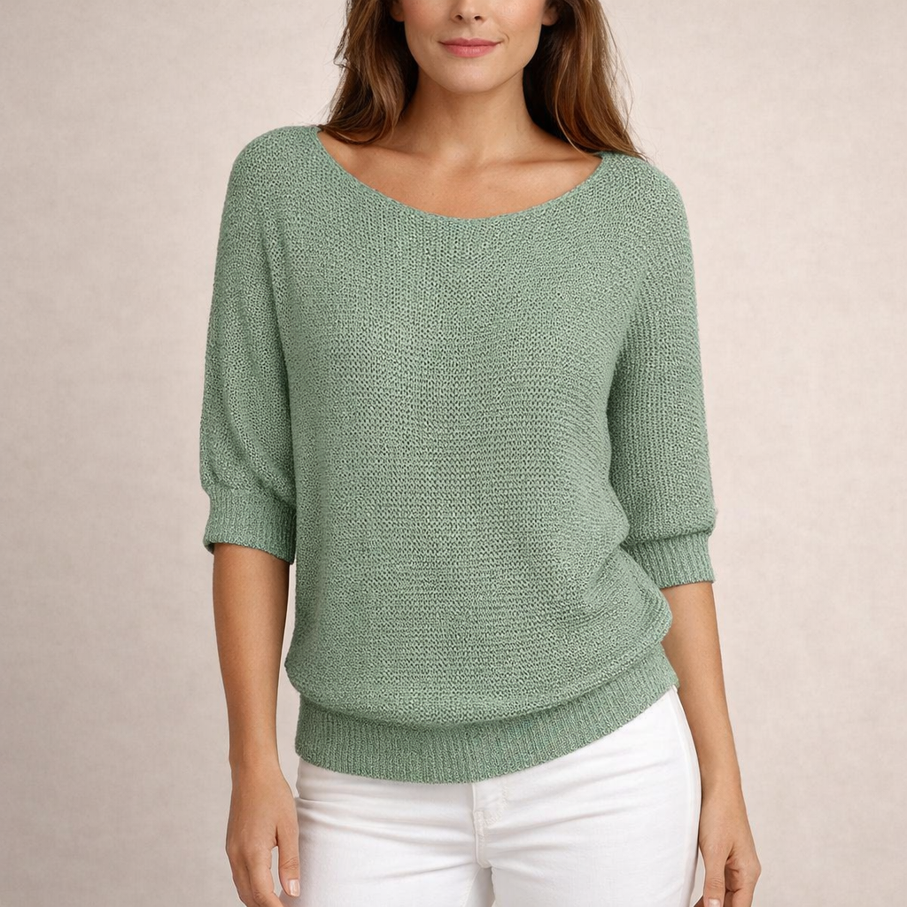 LINDA | Sweter z guzikami