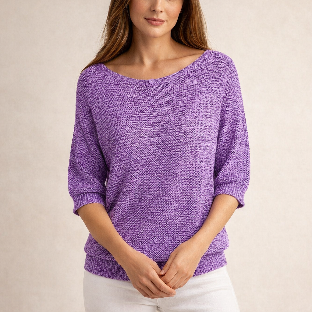 LINDA | Sweter z guzikami