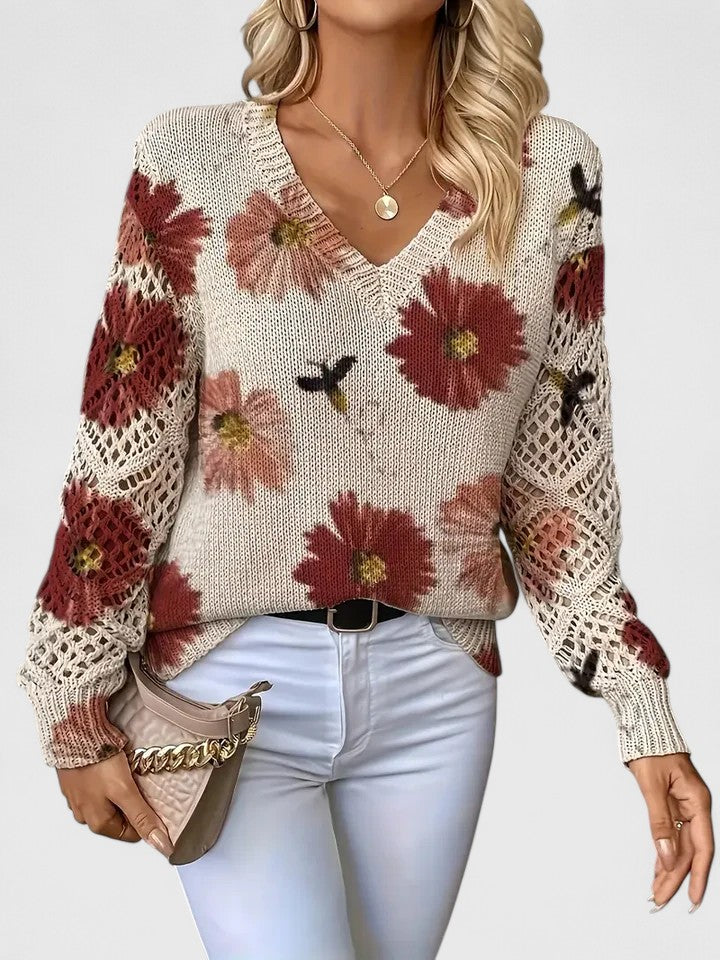 MARGARET | Sweter w kwiaty