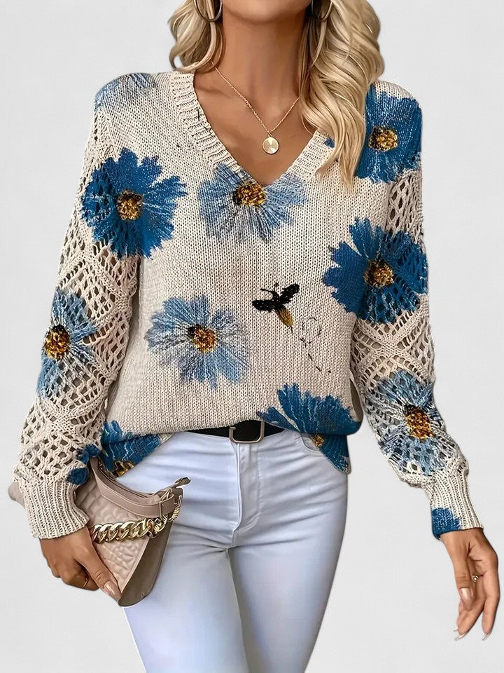 MARGARET | Sweter w kwiaty