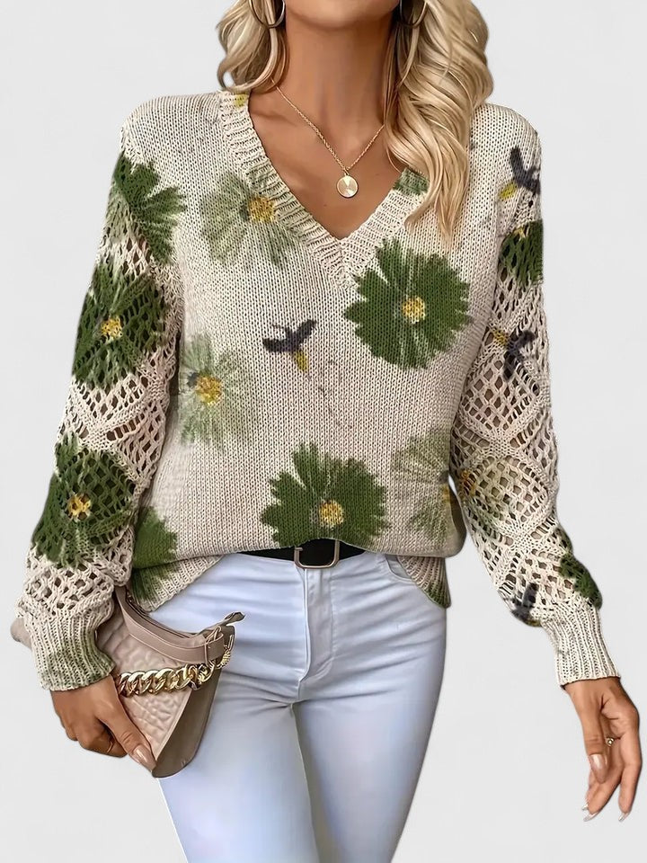 MARGARET | Sweter w kwiaty