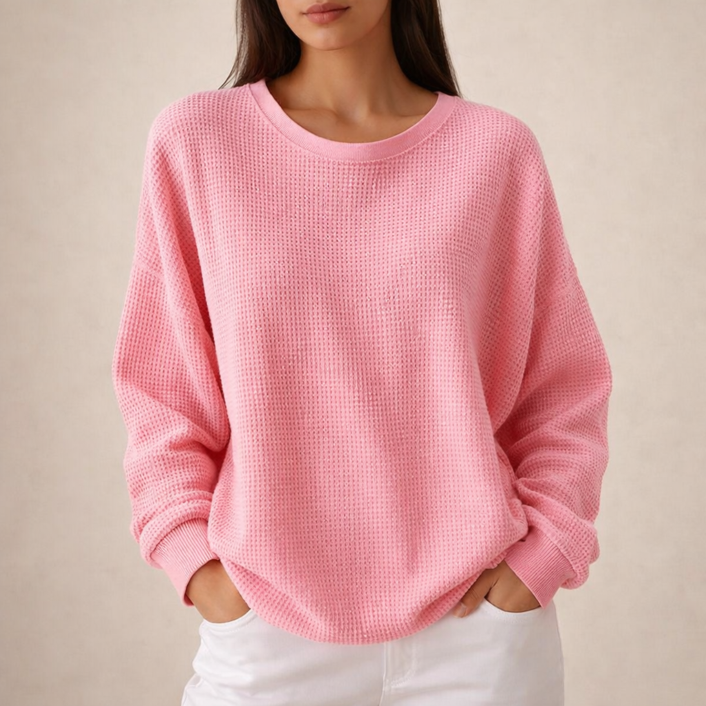 MARIA | Bluza w Fakturę Waffle