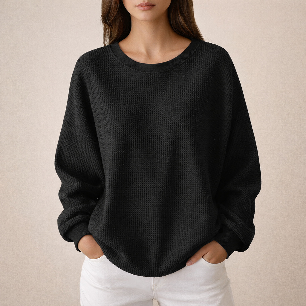 MARIA | Bluza w Fakturę Waffle