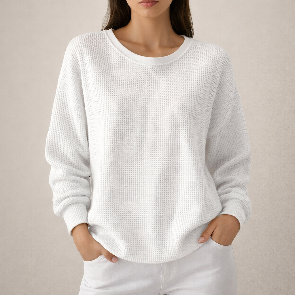 MARIA | Bluza w Fakturę Waffle