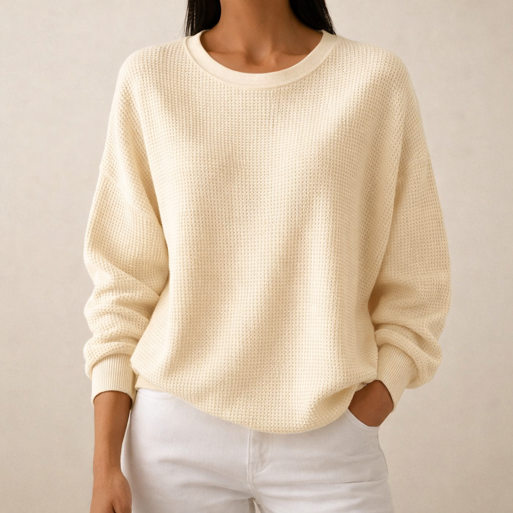 MARIA | Bluza w Fakturę Waffle