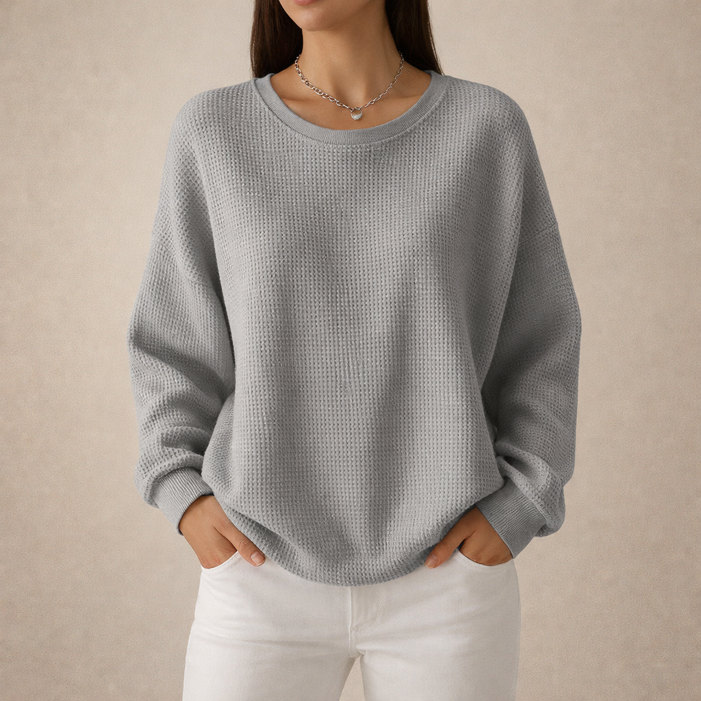 MARIA | Bluza w Fakturę Waffle