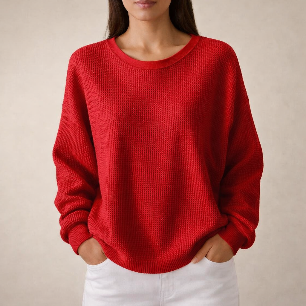 MARIA | Bluza w Fakturę Waffle