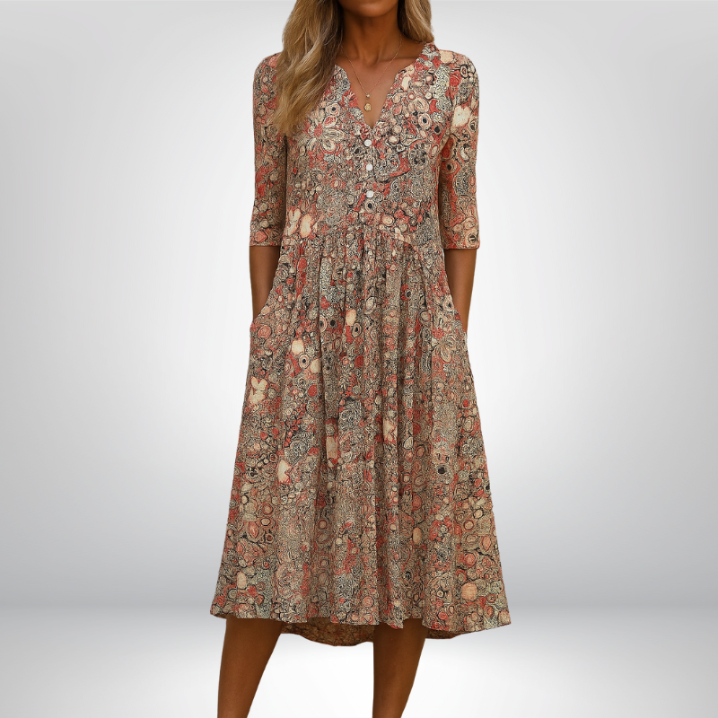 MARILYN | Sukienka midi w paisley