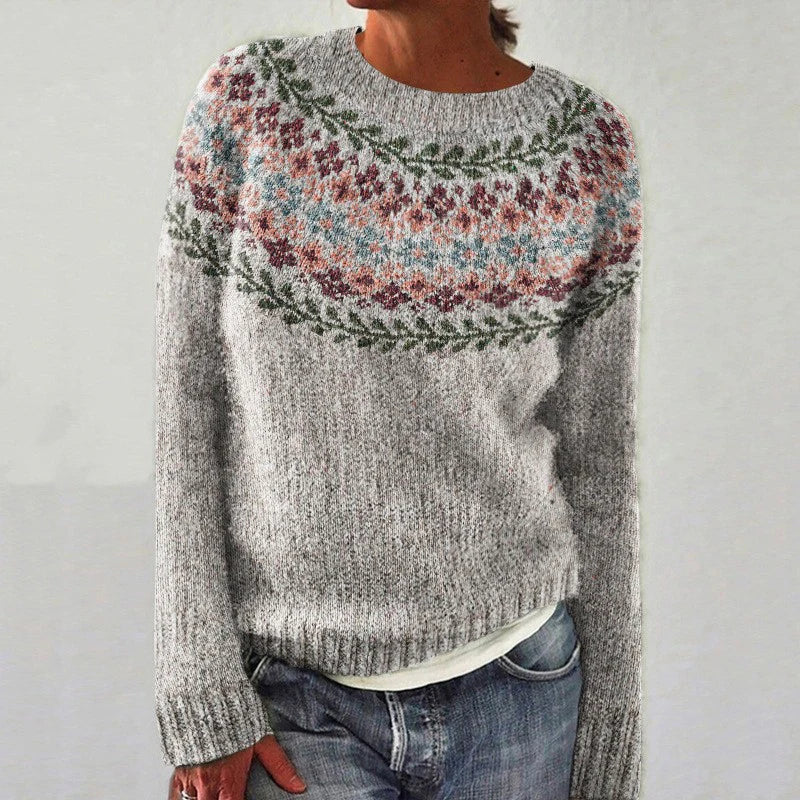 RENATA | Sweter w kwiaty