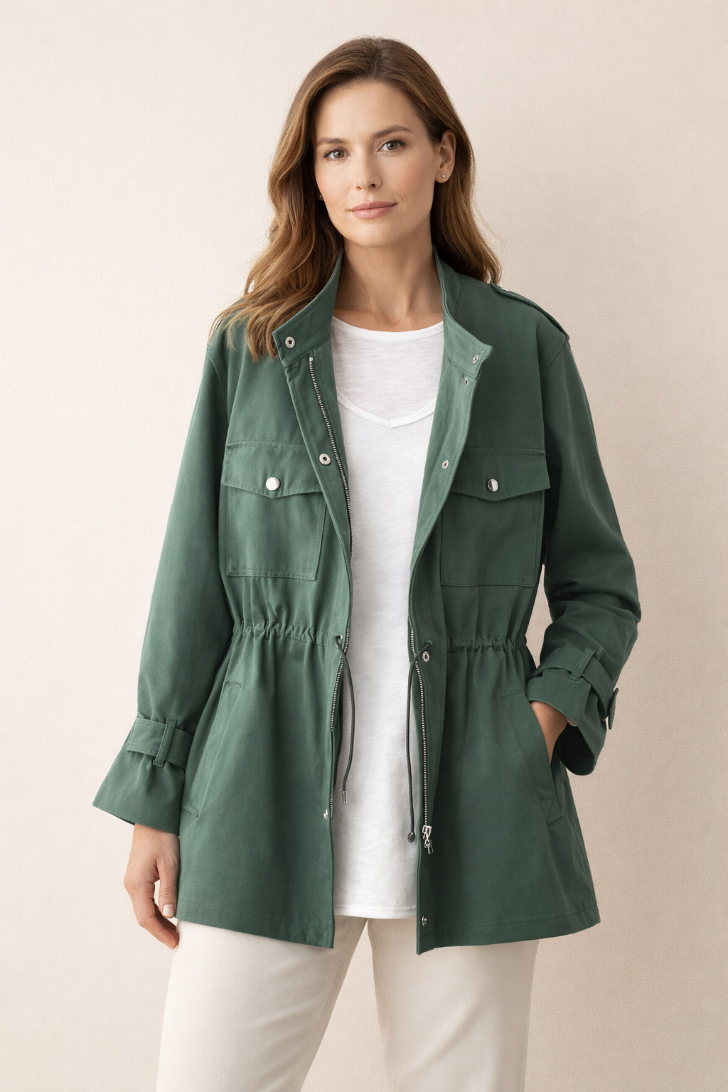 SANDRA | Kurtka w stylu utility z troczkiem