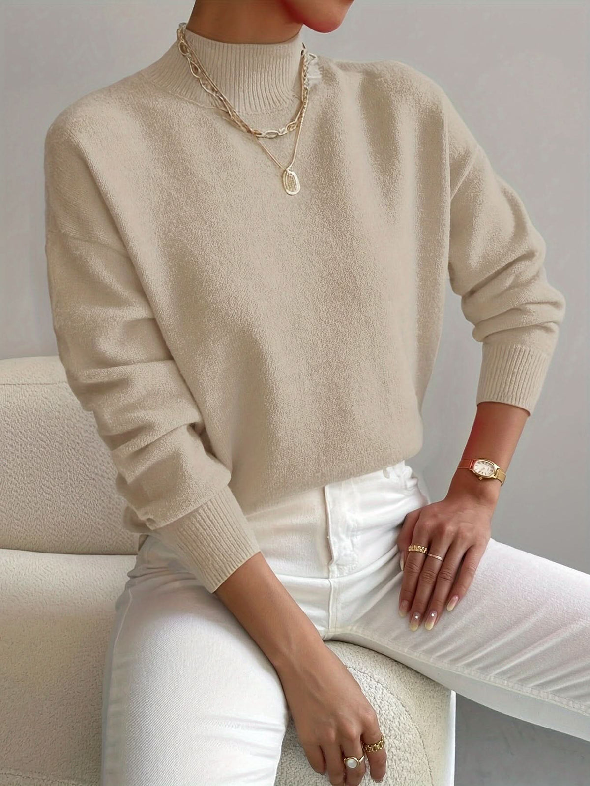 SERAPHINE | Sweter z golfem 4