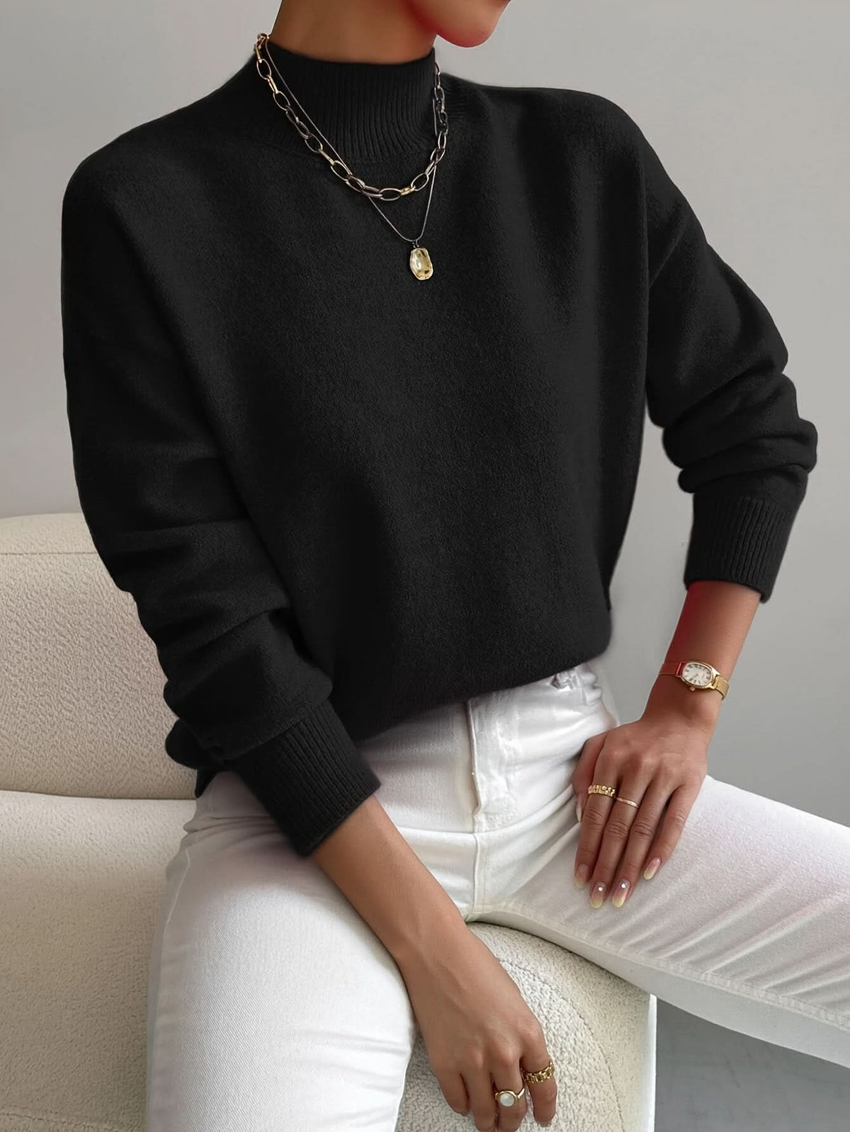 SERAPHINE | Sweter z golfem 5