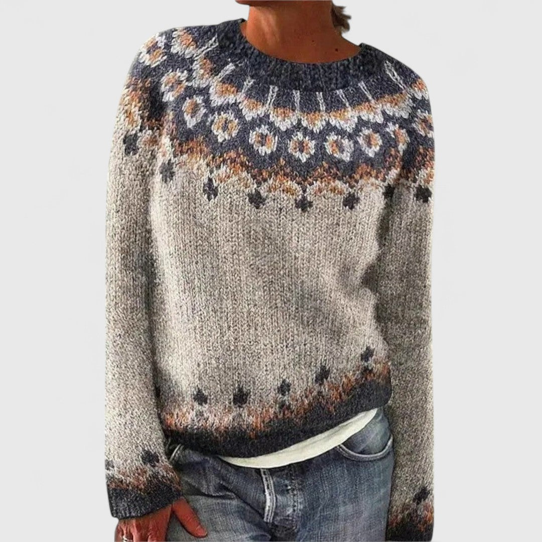 SYLWIA | Sweter oversize z yoke