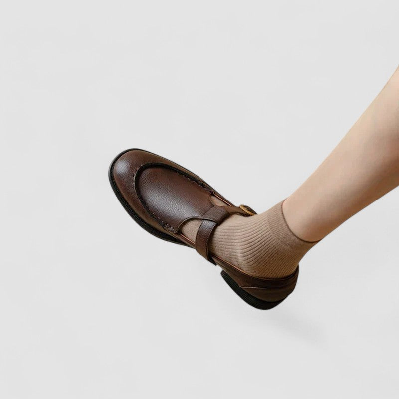Zhelynne | Ortopedyczne buty Mary Jane z kwadratowym noskiem